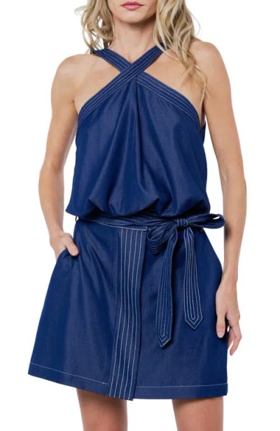 Ciebon Zenia Sleeveless Top In Blue