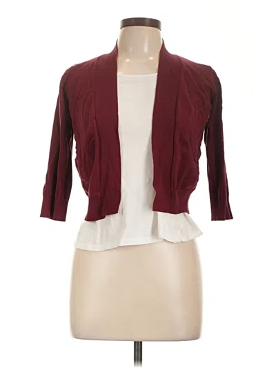 Pre-owned Cielo Cardigan Sweater In Burgundy
