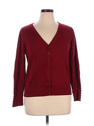 Pre-owned Cielo Cardigan Sweater In Burgundy