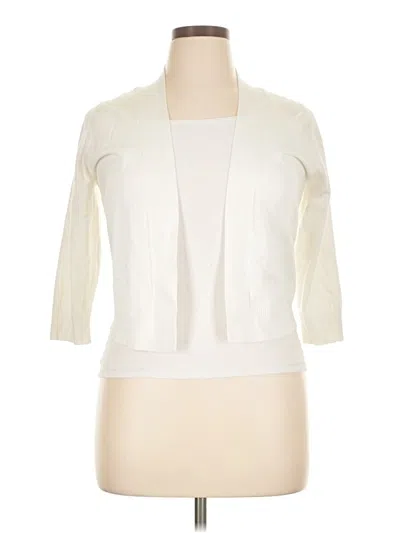Pre-owned Cielo Cardigan Sweater In White