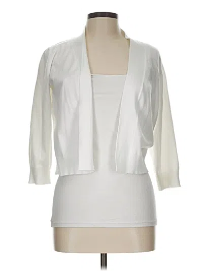 Pre-owned Cielo Cardigan Sweater In White