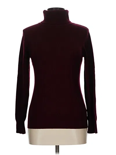 Pre-owned Cielo Long Sleeve Turtleneck In Burgundy