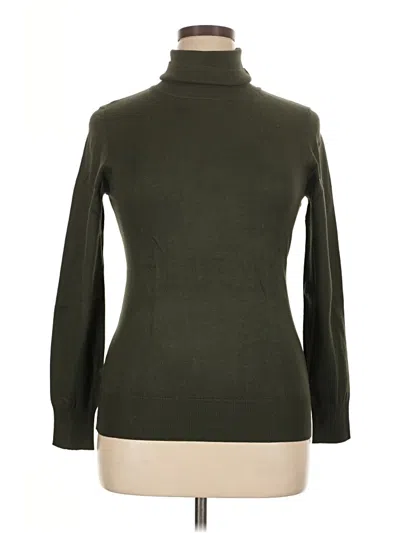 Pre-owned Cielo Long Sleeve Turtleneck In Green