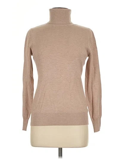 Pre-owned Cielo Long Sleeve Turtleneck In Tan