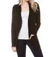 Shop Cielo Open Front Knit Cardigan In Black