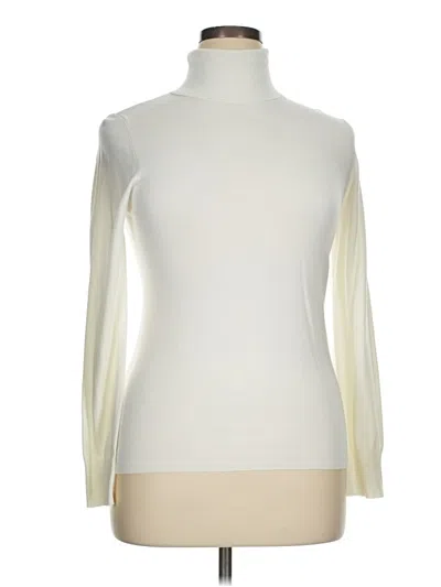 Pre-owned Cielo Turtleneck Sweater In White