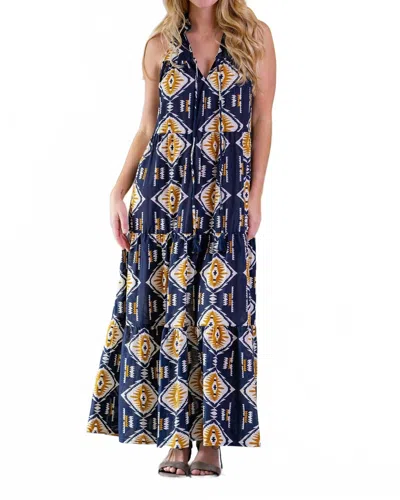 Cienna Cotton Layered Maxi Dress In Orana In Multi