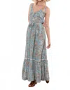 Cienna Kali Maxi Pocket Dress In Blue In Multi