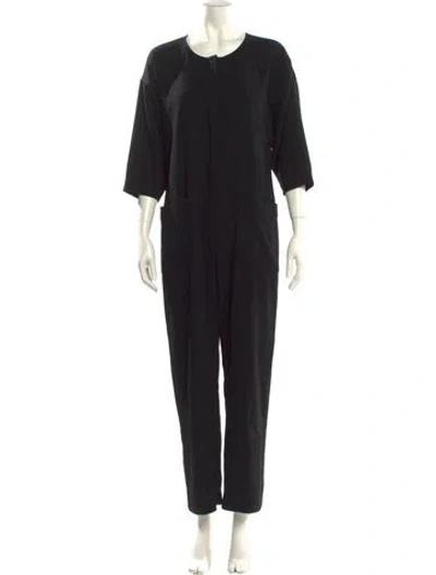 Pre-owned Cienne Crew Neck Jumpsuit In Black
