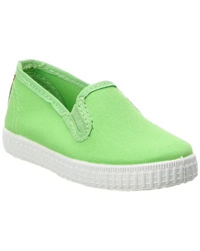 Cienta Cangrejo 2elasticos Liso Canvas Slip-on Sneaker In Green