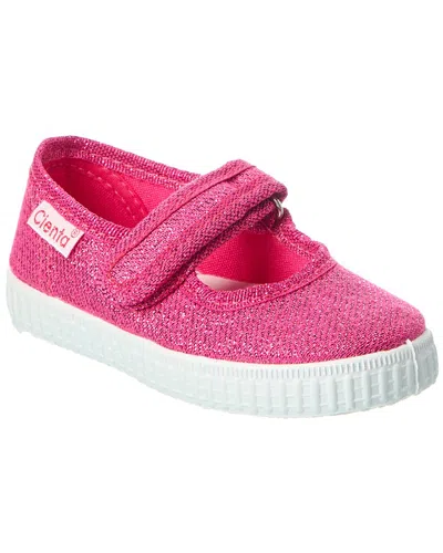 Cienta Kids' Mary Jane Canvas Sneaker In Pink