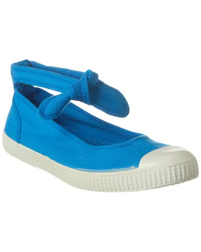Cienta Salon Traba Tintado Canvas Flat In Blue