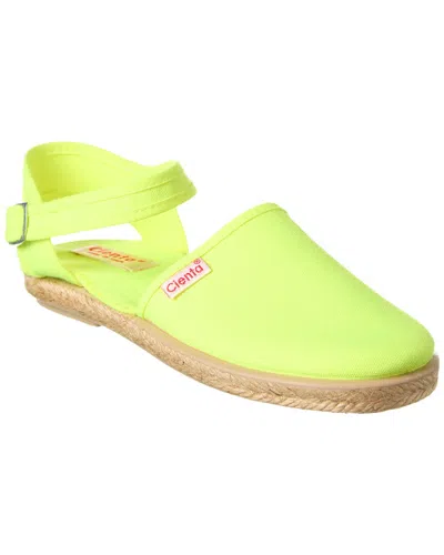 Cienta Valenciana Hebilla Liso Canvas Sandal In Green
