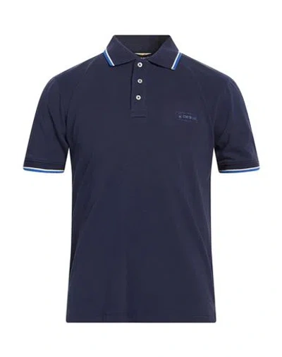 Ciesse Piumini Man Polo Shirt Navy Size S Cotton, Lycra In Blue