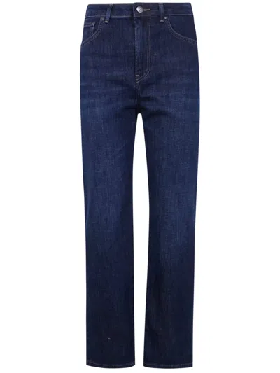 Cigala's Logo-patch Straight Jeans In Blue