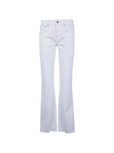 Cigala's Button-detail Flared Jeans In White