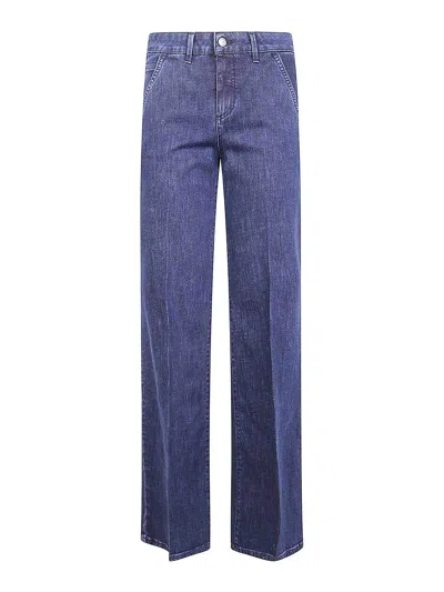Cigala's Chino Flare Trousers In Blue