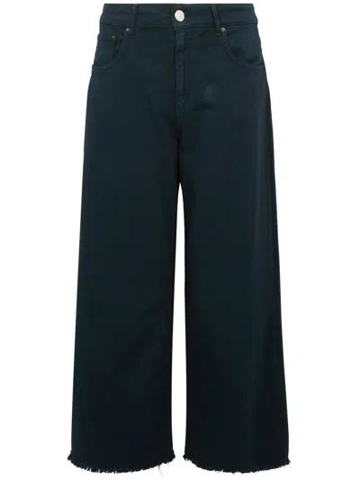 Cigala's Cropped Blue Wide-leg Pants