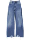 Cigala's Jeans In Denim Blu With Frayed Hem