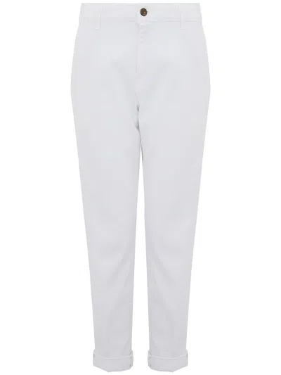 CIGALA'S CIGALA'S WHITE SLIM FIT TROUSERS