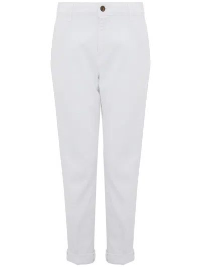 CIGALA'S CIGALA'S WHITE SLIM FIT TROUSERS