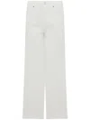 Cigala's Wide-leg White Pants With High Waist In Beige