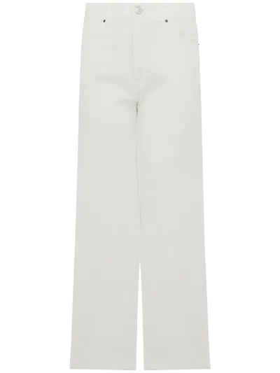 CIGALA'S CIGALA'S WHITE 'BELL PALAZZO' JEANS IN COTTON AND LINEN
