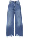 Cigala's Jeans In Denim Blu With Frayed Hem