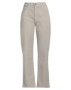 Cigala's Woman Jeans Beige Size 26 Cotton, Elastane