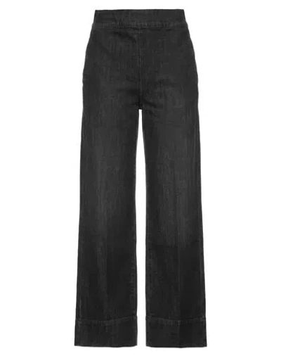 Cigala's Woman Jeans Black Size 26 Cotton, Polyester, Elastane