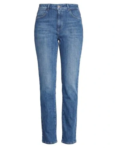 Cigala's Woman Jeans Blue Size 24 Cotton, Elastane