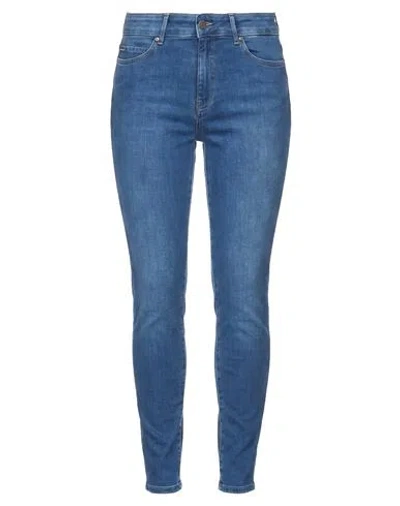 Cigala's Woman Jeans Blue Size 24 Cotton, Lyocell, Elastomultiester, Elastane