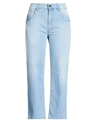 Cigala's Woman Jeans Blue Size 28 Cotton, Elastane