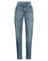 Cigala's Woman Jeans Blue Size 30 Cotton, Elastane In Blue