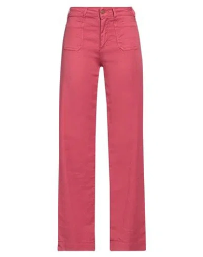 CIGALA'S CIGALA'S WOMAN JEANS MAGENTA SIZE 32 LINEN, COTTON, ELASTANE