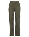Cigala's Woman Pants Military Green Size 32 Cotton, Elastane In Green