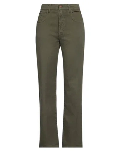 CIGALA'S CIGALA'S WOMAN JEANS MILITARY GREEN SIZE 30 COTTON, ELASTANE