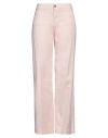 Cigala's Woman Jeans Pink Size 29 Linen, Cotton, Elastane