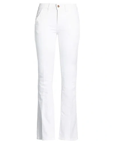 Cigala's Woman Jeans White Size 29 Cotton, Elastane