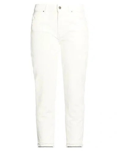 Cigala's Woman Jeans White Size 30 Lyocell, Cotton, Elastane