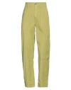 Cigala's Woman Pants Lime Green Size 25 Linen, Cotton, Elastane
