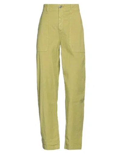 Cigala's Woman Pants Lime Green Size 25 Linen, Cotton, Elastane