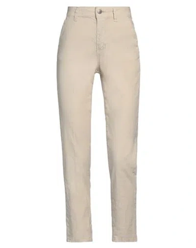 Cigala's Woman Pants Beige Size 31 Linen, Cotton, Elastane