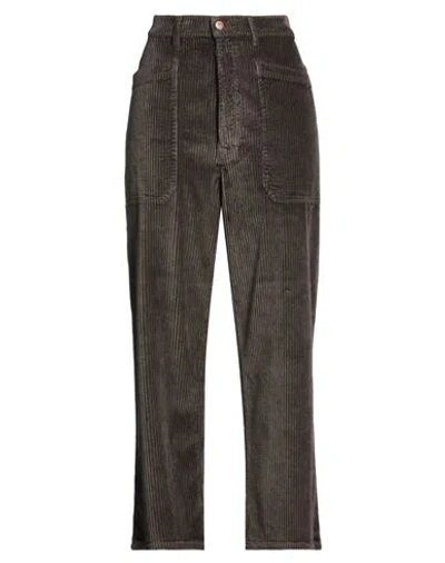Cigala's Woman Pants Dark Brown Size 31 Cotton, Modal, Elastane