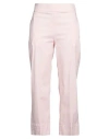 Cigala's Woman Pants Light Pink Size 28 Cotton, Elastane