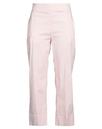 Cigala's Woman Pants Light Pink Size 28 Cotton, Elastane