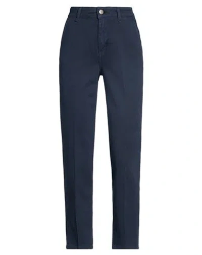 Cigala's Woman Pants Midnight Blue Size 24 Lyocell, Cotton, Elastane