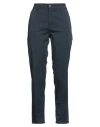 Cigala's Woman Pants Midnight Blue Size 27 Cotton, Elastane
