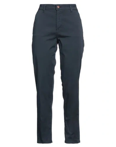 Cigala's Woman Pants Midnight Blue Size 27 Cotton, Elastane