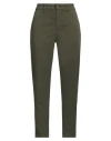 Cigala's Woman Pants Military Green Size 25 Cotton, Elastane